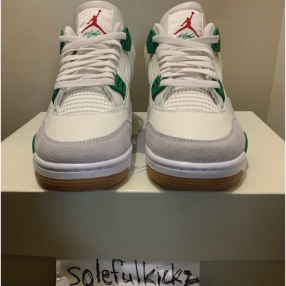 Nike SB x Air Jordan 4 Retro SP Sail/Neutral Grey/Pine Green/White DR5415-103 DS main image 6